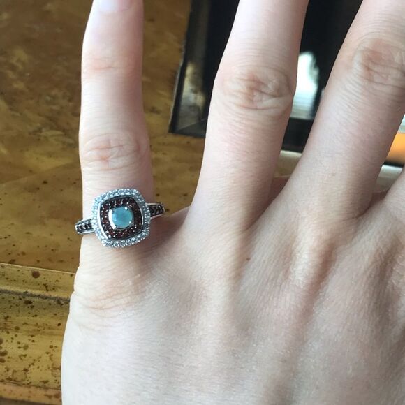 Natural Grandidierite Sterling Silver Ring Size 5 - Picture 8 of 9